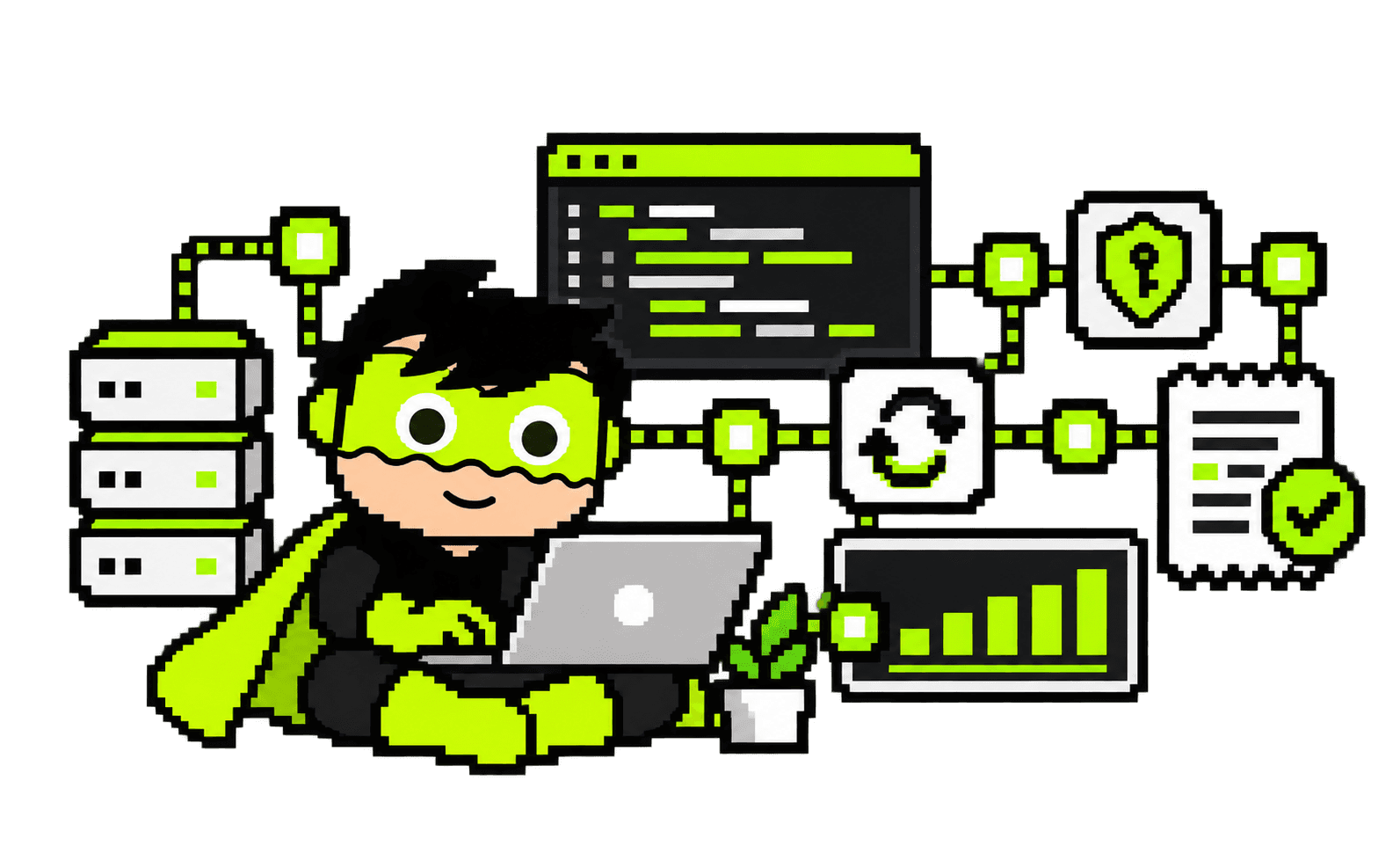 Pixel-art Boost monitoring customer activity and developer controls